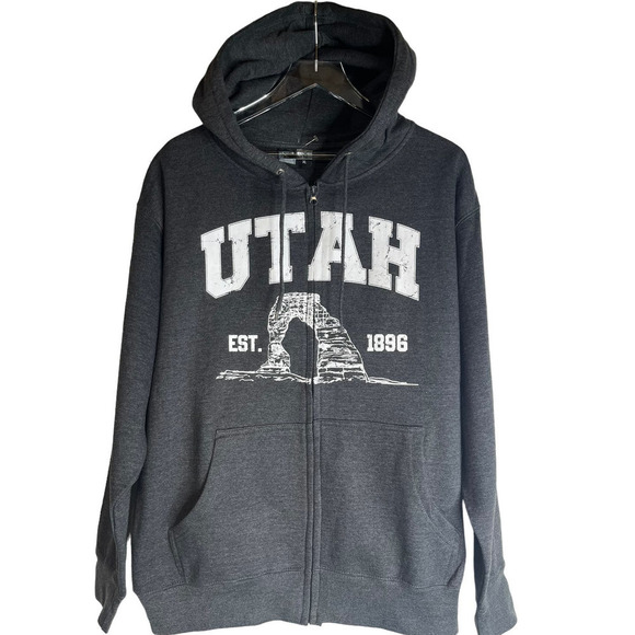 Utah Delicate Arch Moab Heavy XL Full Zippered Hoodie Sweatshirt Unisex - Picture 1 of 6